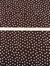Chocolate/Soft Aqua/White Polyester/Lycra Polka Dot Print ITY Knit - Famous Dress Designer - 59W