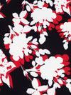 Black/White/Red Polyester/Lycra Shadow Floral ITY Knit - Famous Dress Designer - 58W