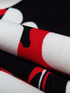 Black/White/Red Polyester/Lycra Shadow Floral ITY Knit - Famous Dress Designer - 58W