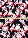Black/White/Red Polyester/Lycra Shadow Floral ITY Knit - Famous Dress Designer - 58W