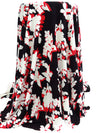 Black/White/Red Polyester/Lycra Shadow Floral ITY Knit - Famous Dress Designer - 58W