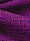 Vibrant Grape/Black Polyester/Wool Blend Novelty Weave Suiting 59W