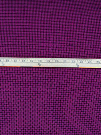 Vibrant Grape/Black Polyester/Wool Blend Novelty Weave Suiting 59W