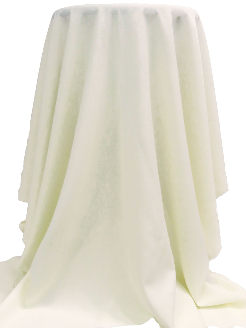 Cream 100% Rayon Crinkle Challis - NY Designer - 44W