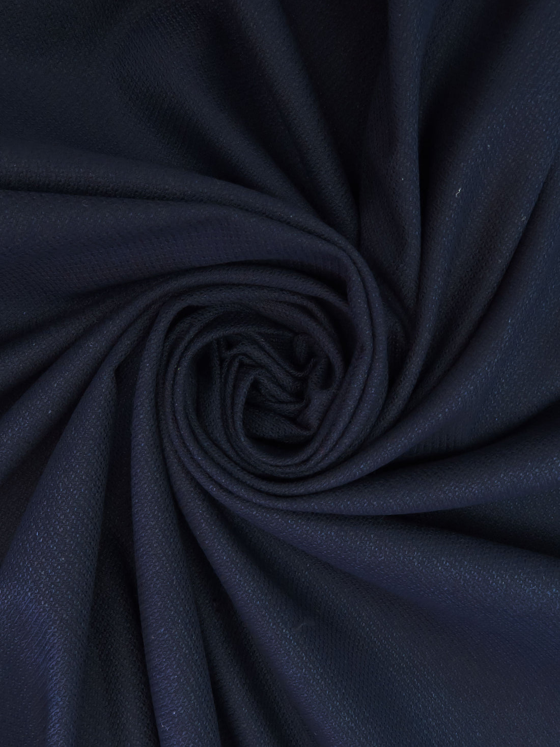 Navy 100% Cotton Diamond Weave Suiting - NY Designer - 59W