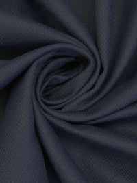 Navy 100% Cotton Diamond Weave Suiting - NY Designer - 59W