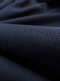 Navy 100% Cotton Diamond Weave Suiting - NY Designer - 59W