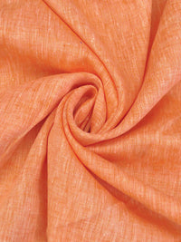 Tiger Orange/White 100% Linen Light-Weight Yarn-Dyed Chambray Linen 58W