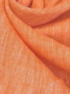 Tiger Orange/White 100% Linen Light-Weight Yarn-Dyed Chambray Linen 58W