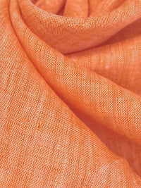 Tiger Orange/White 100% Linen Light-Weight Yarn-Dyed Chambray Linen 58W