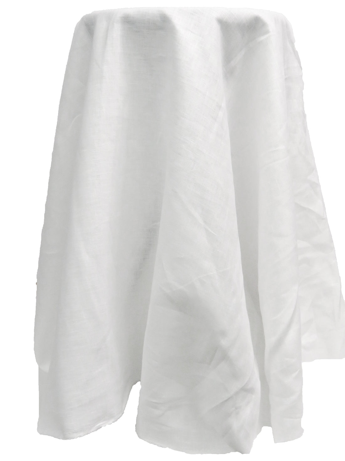 White 100% Linen Light-Weight Yarn-Dyed Chambray Linen 58W