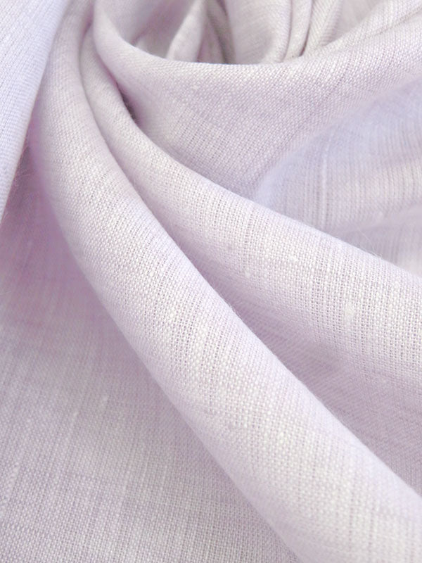 Lilac/White 100% Linen Light-Weight Yarn-Dyed Chambray Linen 58W