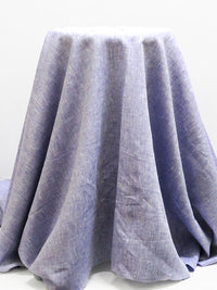 Grape/White 100% Linen Light-Weight Yarn-Dyed Chambray Linen 58W