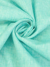 Turquoise/White 100% Linen Light-Weight Yarn-Dyed Chambray Linen 58W