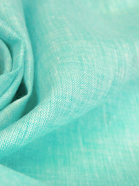 Turquoise/White 100% Linen Light-Weight Yarn-Dyed Chambray Linen 58W