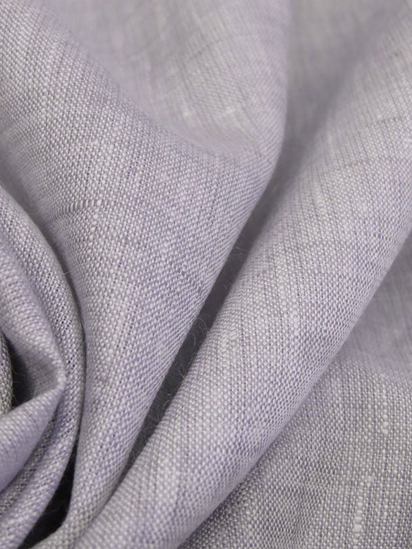 Putty/White (Purple Toned Gray) 100% Linen Light-Weight Yarn-Dyed Chambray Linen 58W