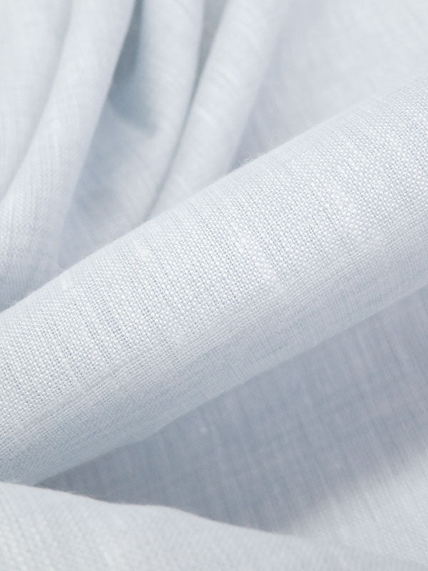 Ice Blue/White 100% Linen Light-Weight Yarn-Dyed Chambray Linen 58W