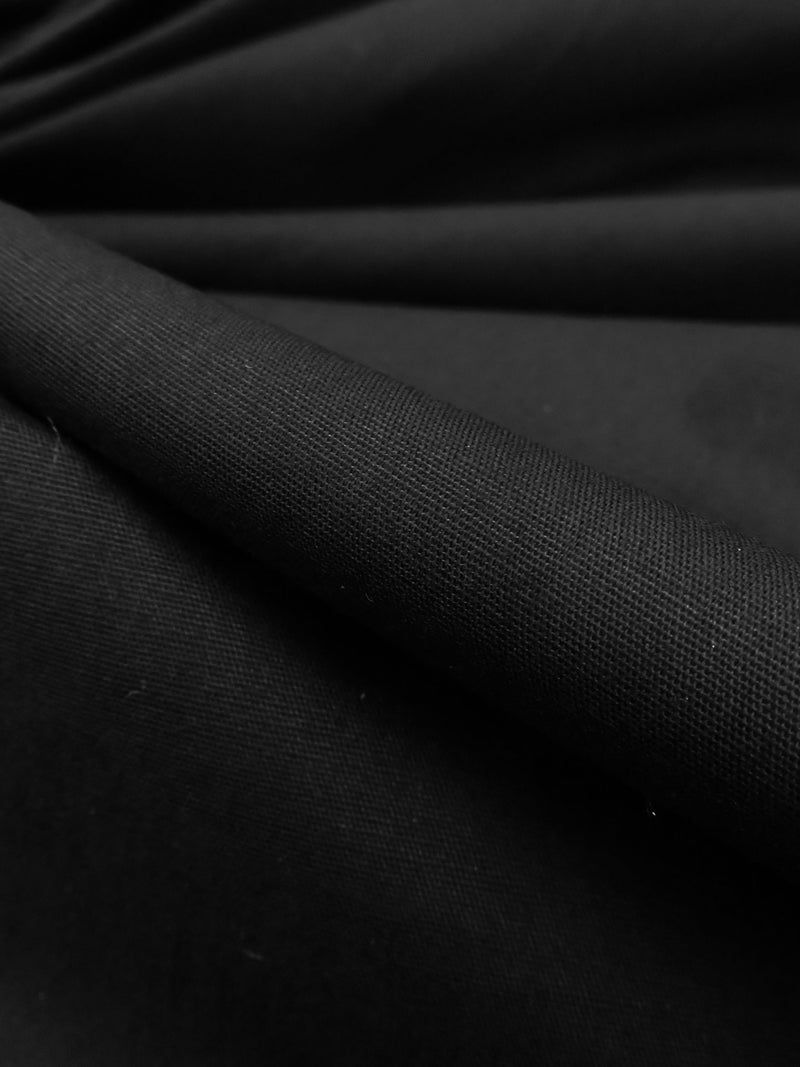 Matte Black 100% Cotton Shirting 56W