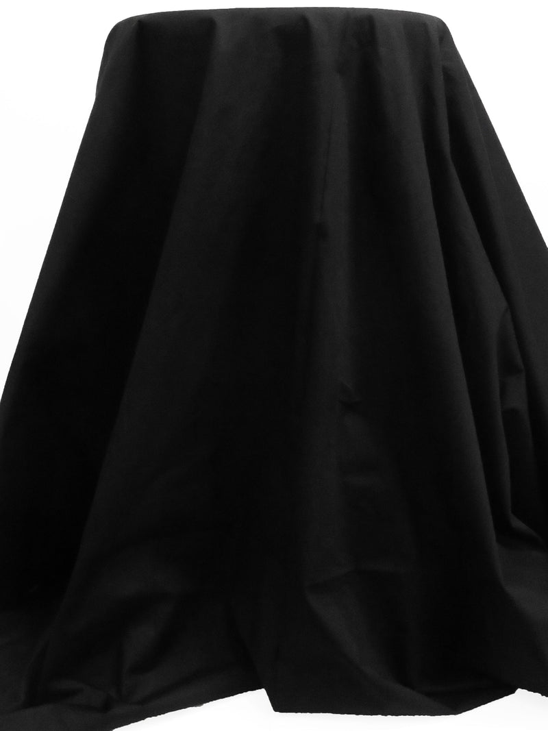 Matte Black 100% Cotton Shirting 56W