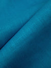 Rich Electric Cyan Blue 100% Linen Mid-Weight Woven 56W