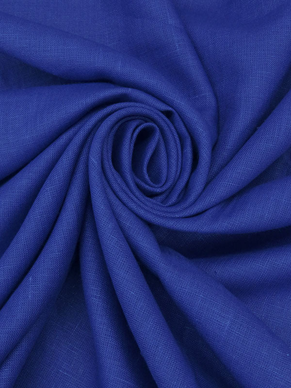 Royal Azure Blue 100% Linen Mid-Weight Woven 54W