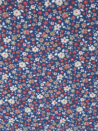 Dazzling Blue/Imperial Red/Beige/Multi 100% Rayon Small Floral Print Voile 58W