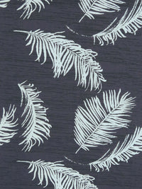 Yale Blue/Dark Hunter Green/Ice Blue 100% Cotton Leaf Print Voile 56W