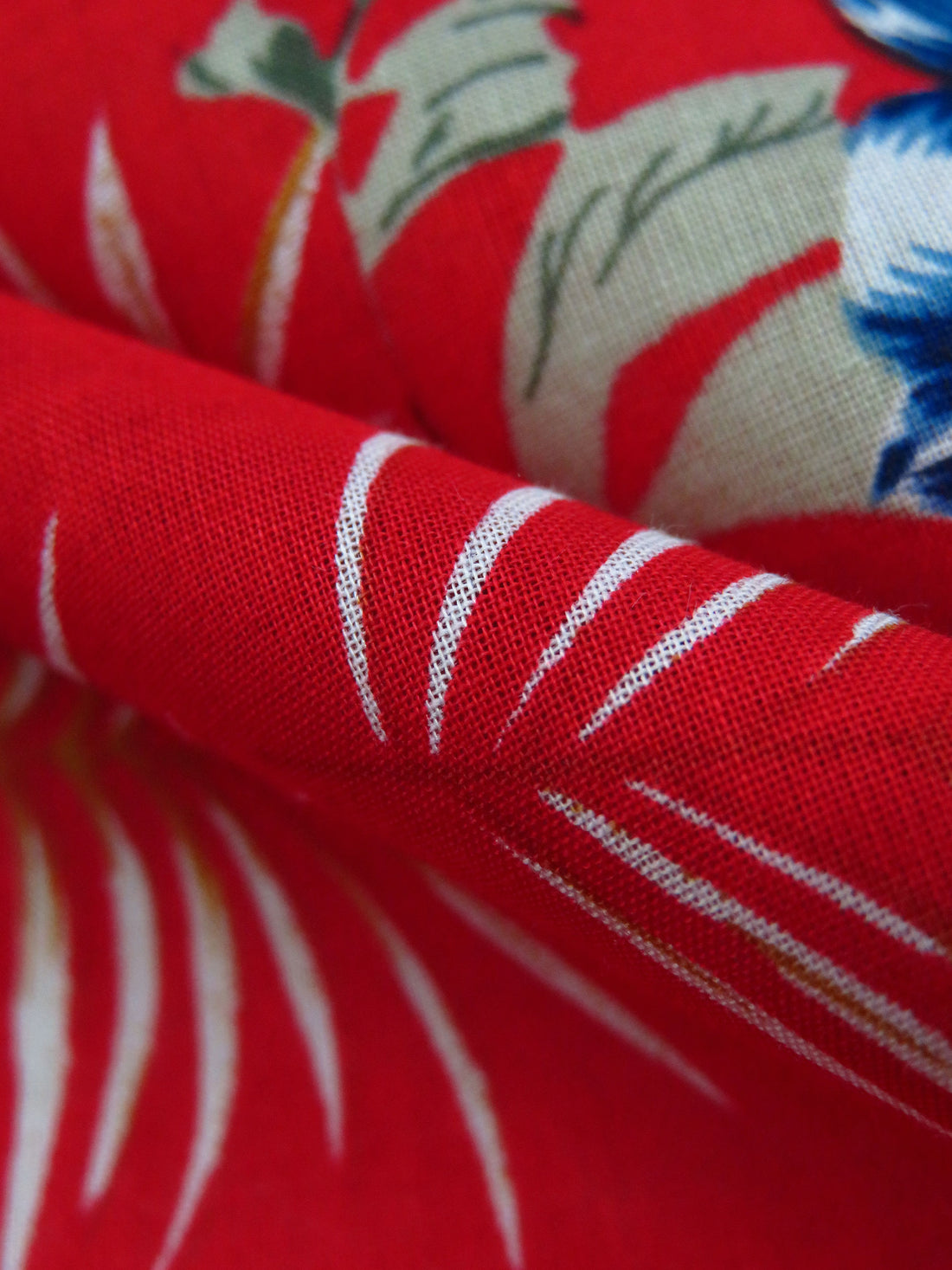 Red/White/Blue 100% Rayon Wavy USA Flag & Fireworks Print Challis 52W