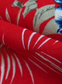 Red/White/Blue 100% Rayon Wavy USA Flag & Fireworks Print Challis 52W