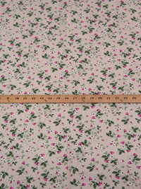 Rose Beige/Hot Pink/Light Sage/Multi 100% Rayon Floral Print Challis 54W