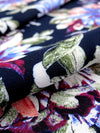 Dark Navy/Pearl White/Fern Green/Multi 100% Rayon Floral Print Challis 56W