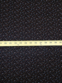 Black/Chestnut Brown/Gray 100% Cotton Triangle Print Sateen Shirting 58W