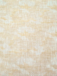 Light Goldenrod/Off-White 100% Linen Abstract Jacquard Design Shirt Weight Woven 58W