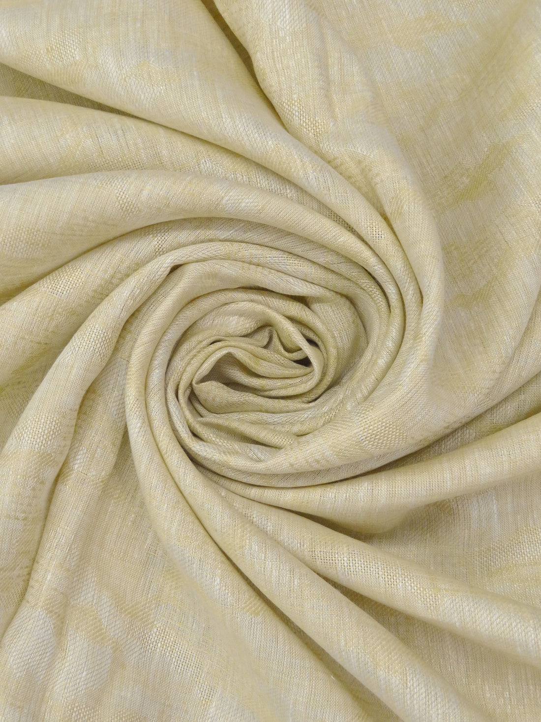 Light Goldenrod/Off-White 100% Linen Abstract Jacquard Design Shirt Weight Woven 58W