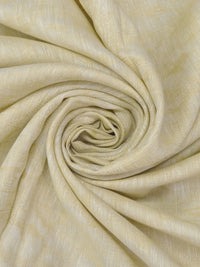 Light Goldenrod/Off-White 100% Linen Abstract Jacquard Design Shirt Weight Woven 58W