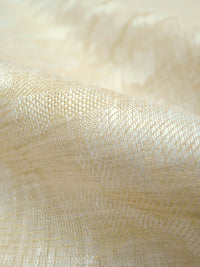 Light Goldenrod/Off-White 100% Linen Abstract Jacquard Design Shirt Weight Woven 58W