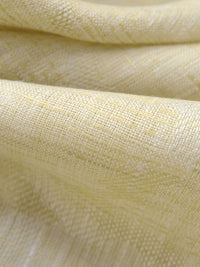 Light Goldenrod/Off-White 100% Linen Abstract Jacquard Design Shirt Weight Woven 58W