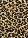 Warm Peach/Black/Ochre/Multi 100% Polyester Animal Print Crepe de Chine 58W