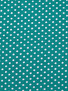 Teal Green/Off-White Cotton/Polyester Polka Dot Print Poplin 62W