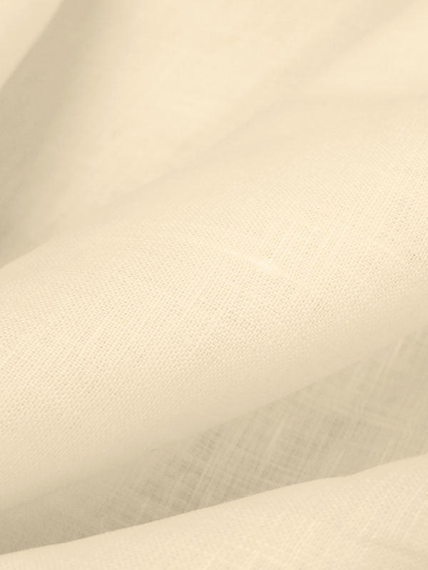 Cream 100% Linen Shirt-Weight Woven 59W