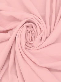 Pale Pink 100% Polyester Crepe Suiting - Famous Dress Designer - 58W