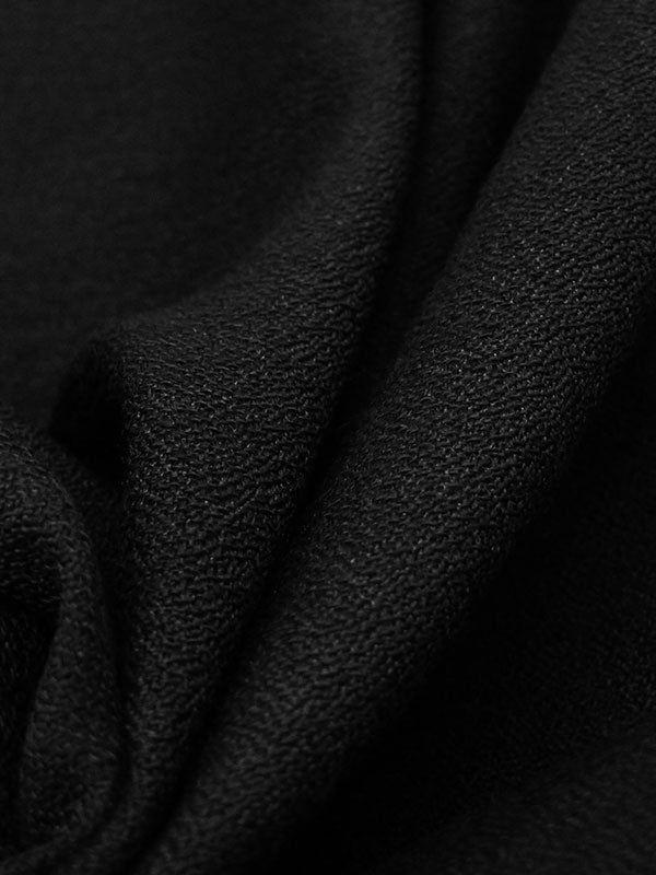 Black Polyester/Wool Crepe Suiting 60W