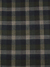 Muted Black/Rifle Green/Desert Sand/Gray Viscose/Wool Plaid Crepe Suiting - Made In USA - 57W