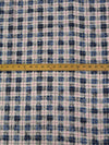 Silvery Pink/Dark Cerulean/Cream 100% Rayon Rugged Plaid Challis 54W