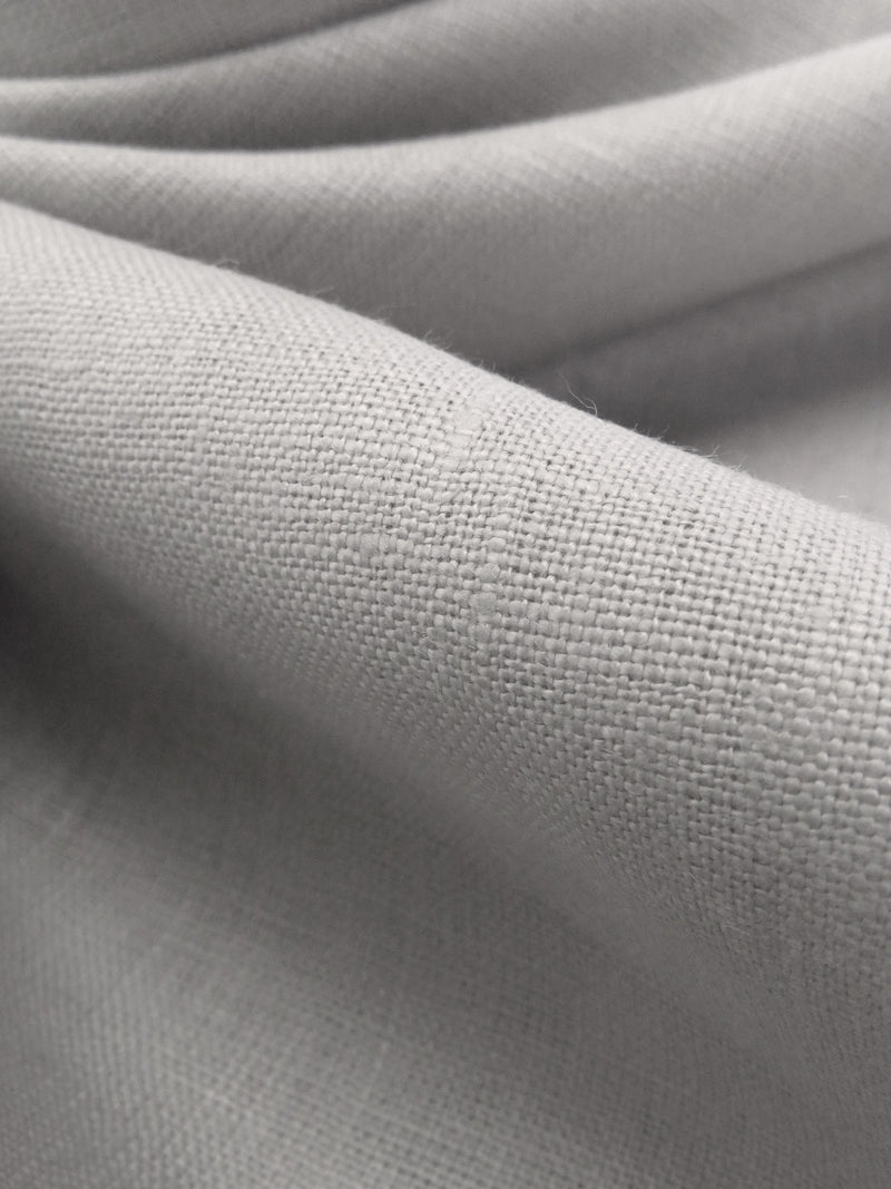 Pale Silver 100% Linen Mid-Weight Woven 58W