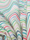 Eggshell/Multi 100% Rayon Irregular Wide Chevron Print Challis 54W