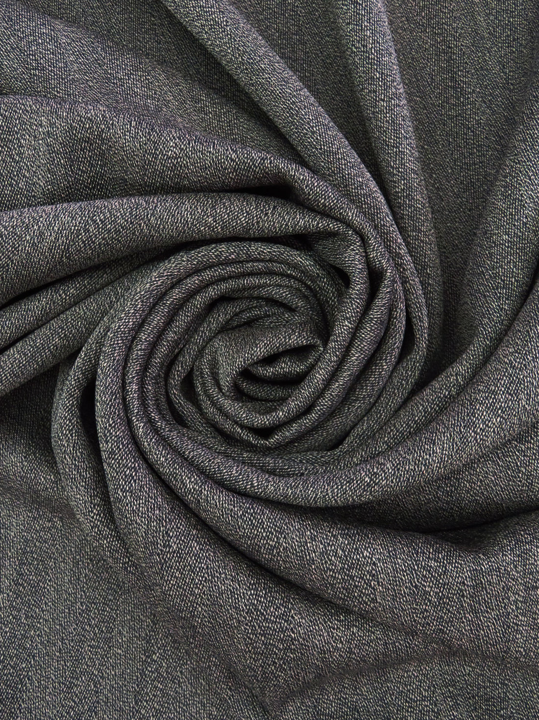 Middle Gray/Dark Gary/Muted Black Wool/Cotton Faint Vertical Stripe Weave Suiting 62W