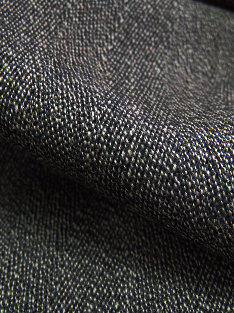 Middle Gray/Dark Gary/Muted Black Wool/Cotton Faint Vertical Stripe Weave Suiting 62W