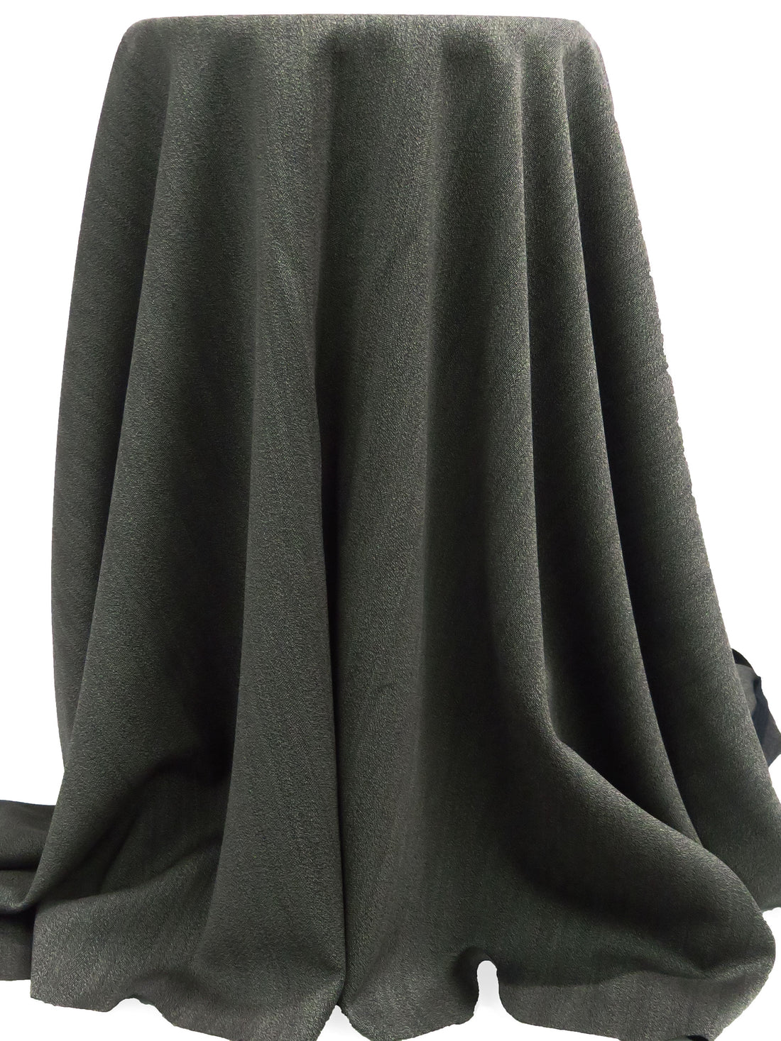 Middle Gray/Dark Gary/Muted Black Wool/Cotton Faint Vertical Stripe Weave Suiting 62W