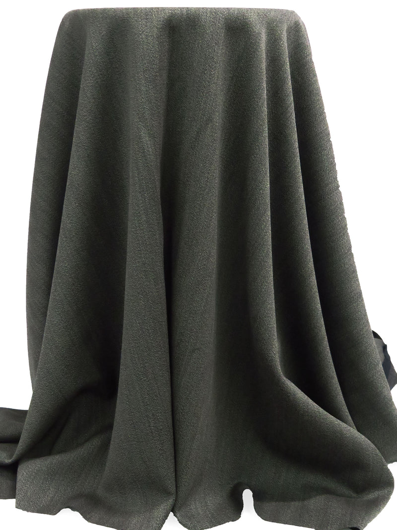 Middle Gray/Dark Gary/Muted Black Wool/Cotton Faint Vertical Stripe Weave Suiting 62W